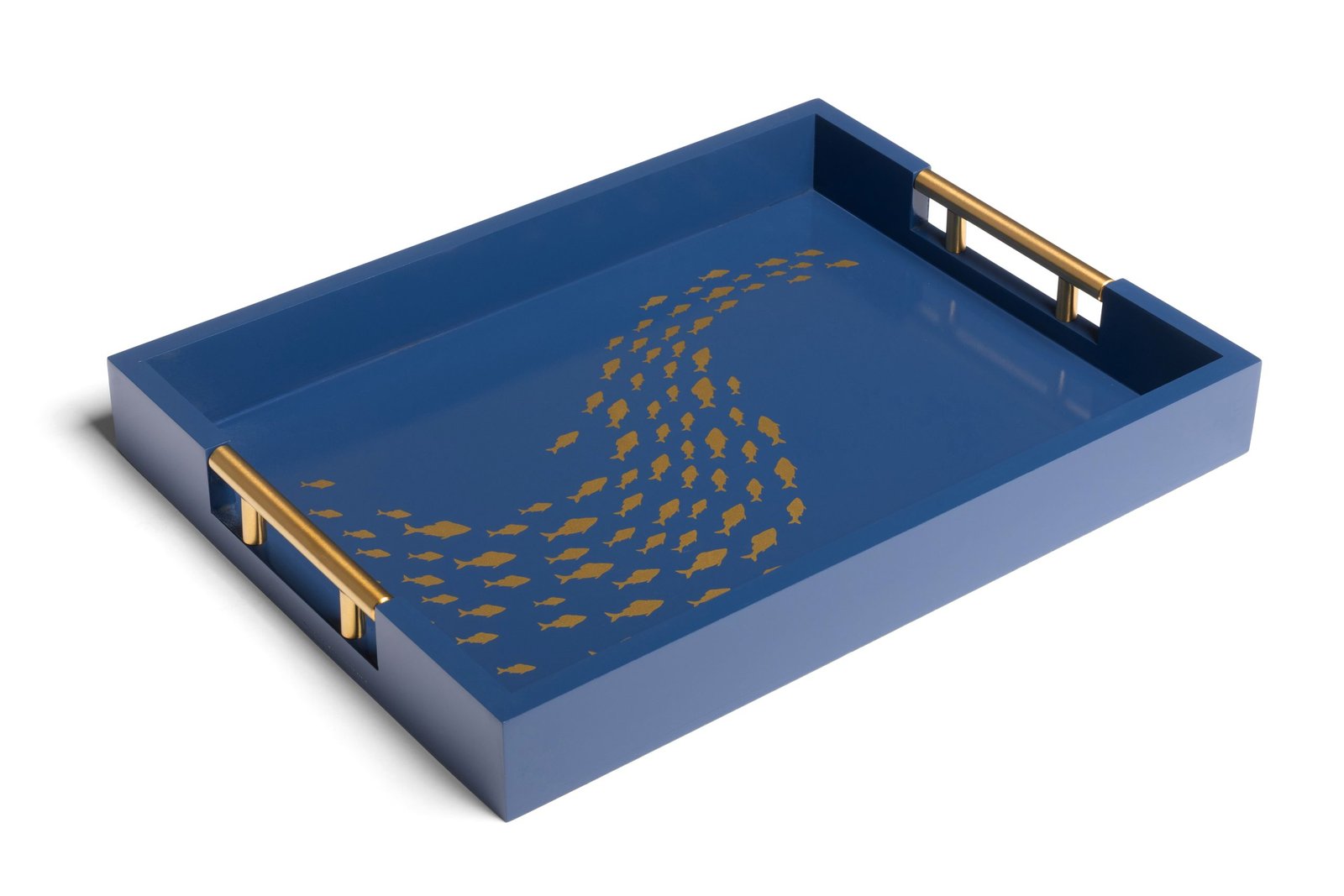 Blue goldfish serving tray