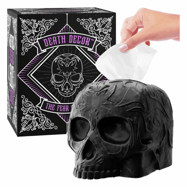Black skull tissue cover
